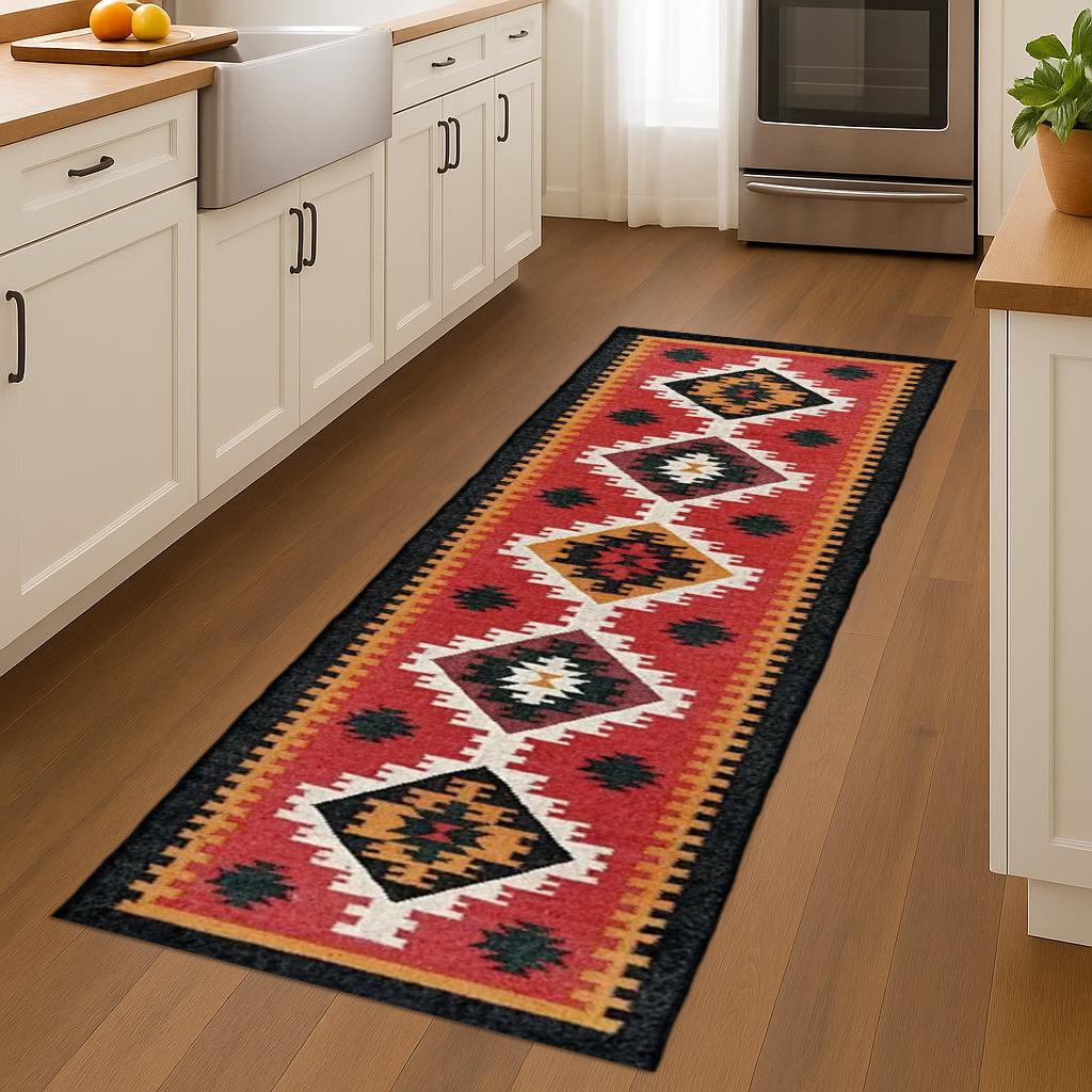 Handwoven Kilim Wool Jute Runner Rug | Natural Flatweave Carpet | Eco Friendly Hallway Kilim Runner | Minimalist Farmhouse Home Decor