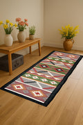 Handwoven Wool‑Jute Kilim Runner by Rugs Modern Boho Wool & Jute Rug Runner Artisan Handloom Hallway Rug Flatweave Hallway Carpet