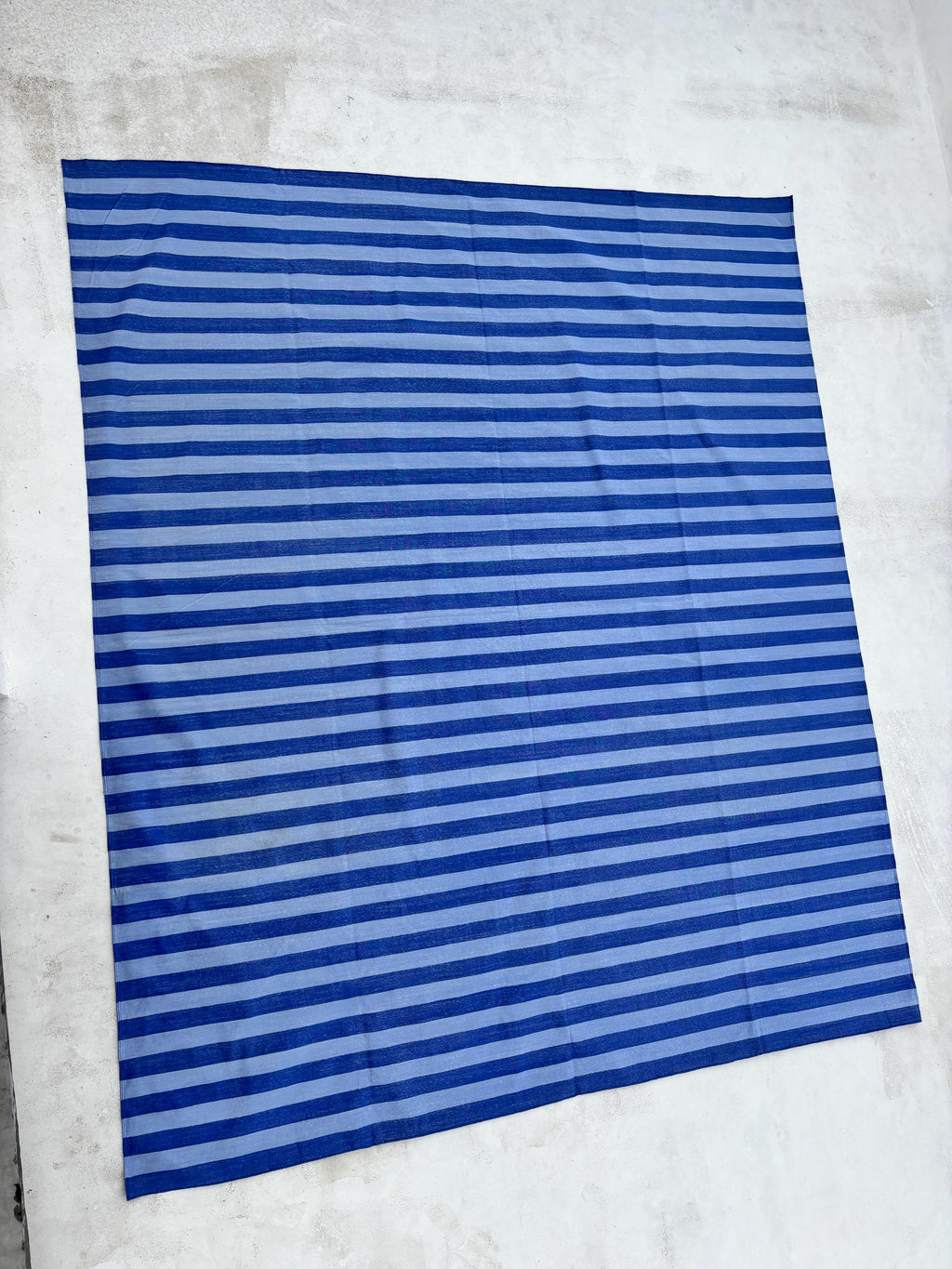 Blue Cotton Handmade Modern stripes Rug, Bedroom Rug, Hallway Floor Rug, Cotton Rug, Cotton Blue Color Rug.