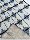 Handmade Moroccan Beni Rug Custom Azilal Berber Style Blue and White Wool Bedroom Area Rug Premium Handmade Wool Rug