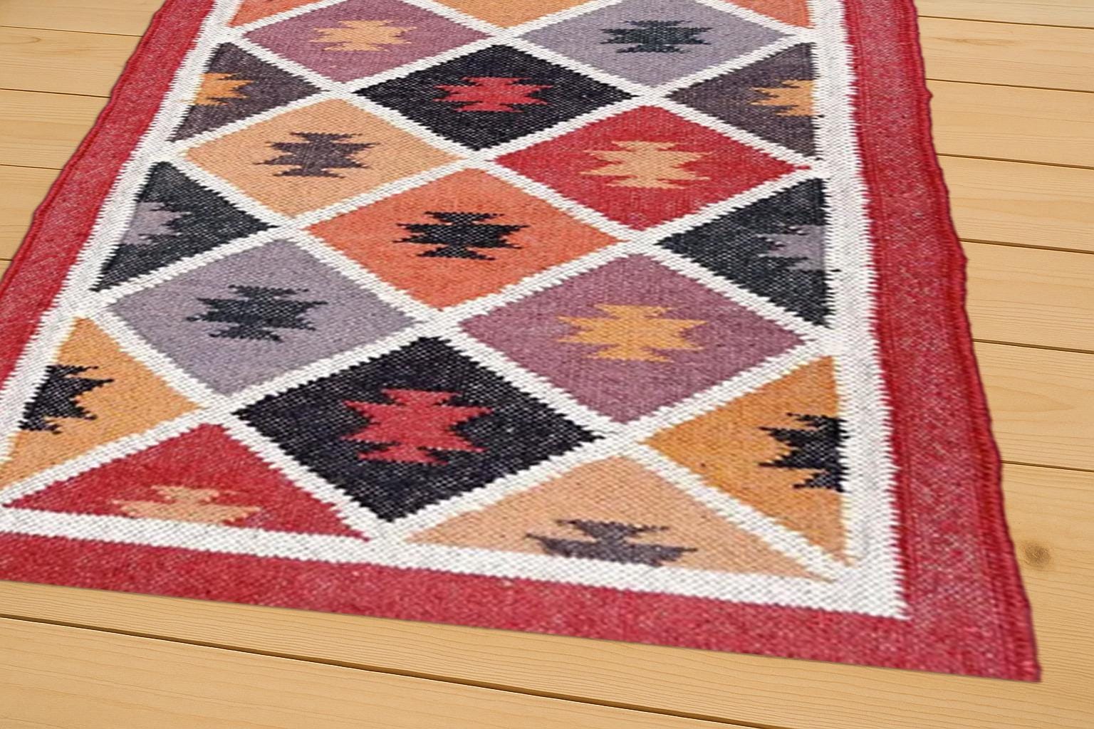 Kilim Rug, Handwoven, Wool and Jute Rug Handmade, Kilim Dhurrie Rug, Traditional RUG\CARPET All Costum Size