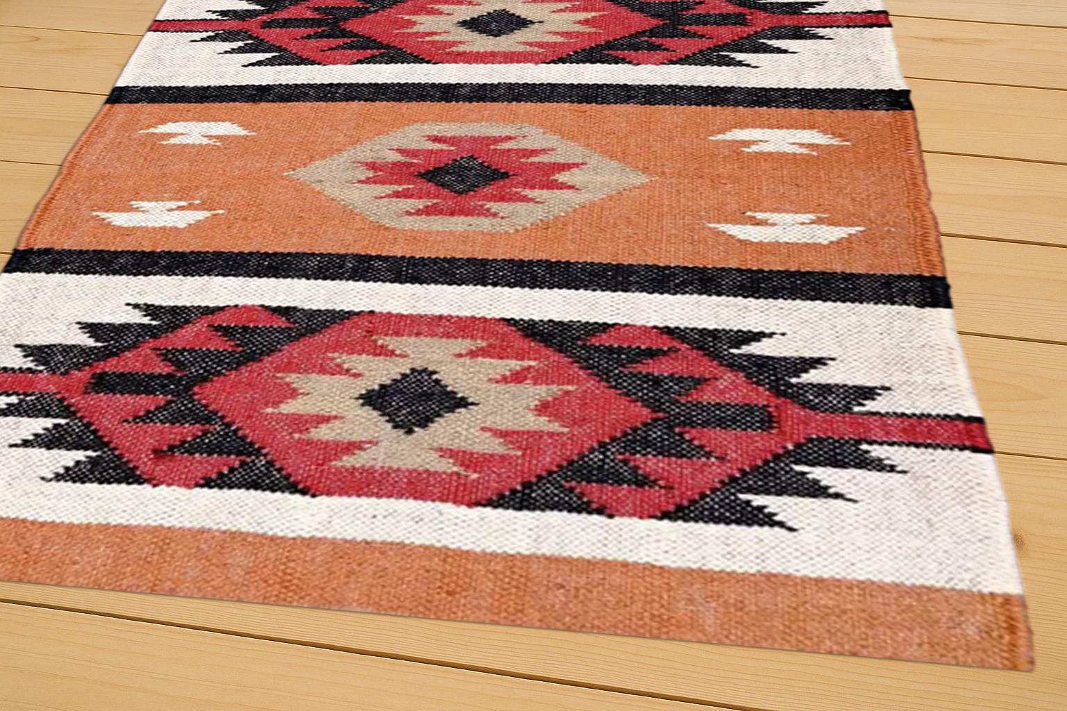 Handmade Wool Jute Kilim Rug,Wool Jute Kilim Rug,Wool and Jute Rug Handmade, Traditional Indian jute Area rug