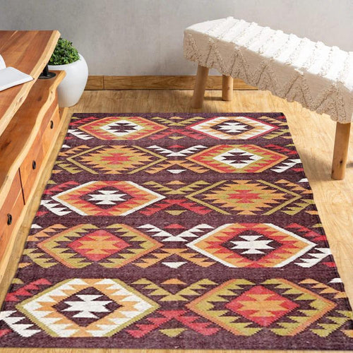 5x8 , 6x8 Ft. Kilim Rug, Handwoven, Wool and Jute Rug Handmade, Kilim Dhurrie Rug, Wool Jute Kilim Rug
