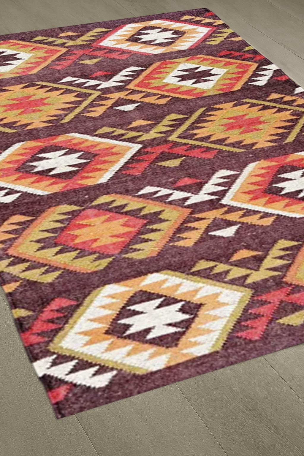 5x8 , 6x8 Ft. Kilim Rug, Handwoven, Wool and Jute Rug Handmade, Kilim Dhurrie Rug, Wool Jute Kilim Rug