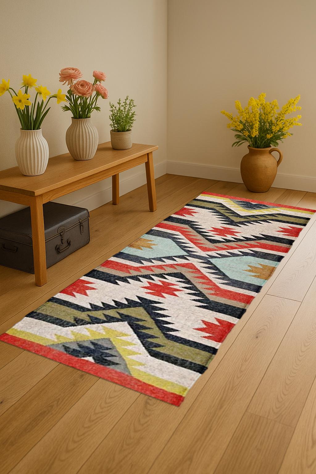 Rustic Wool Jute Runner | Eco-Friendly Rug | Chunky Wool Jute Runner | Neutral Hallway Decor | Wool Jute Runner