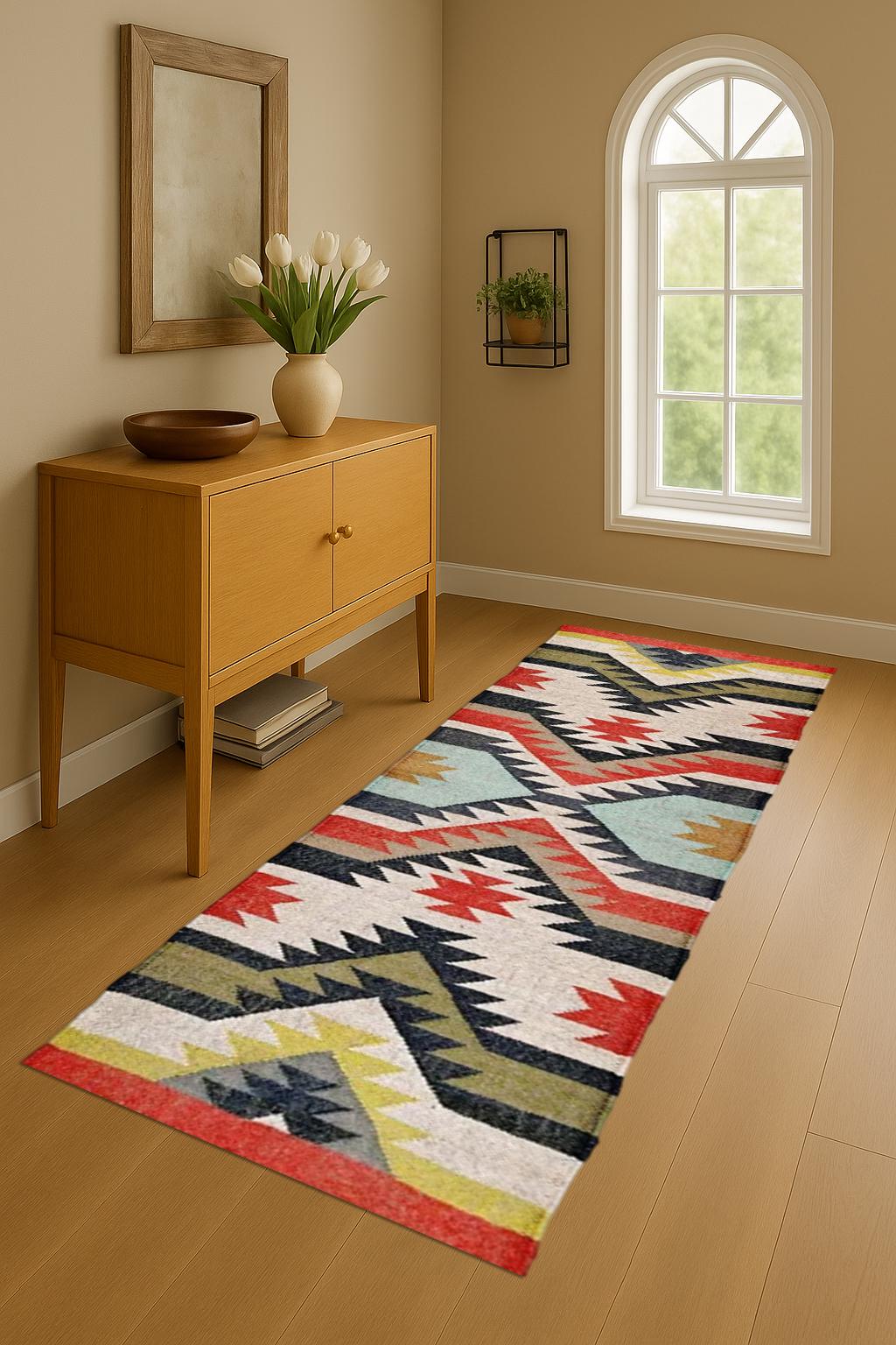 Rustic Wool Jute Runner | Eco-Friendly Rug | Chunky Wool Jute Runner | Neutral Hallway Decor | Wool Jute Runner