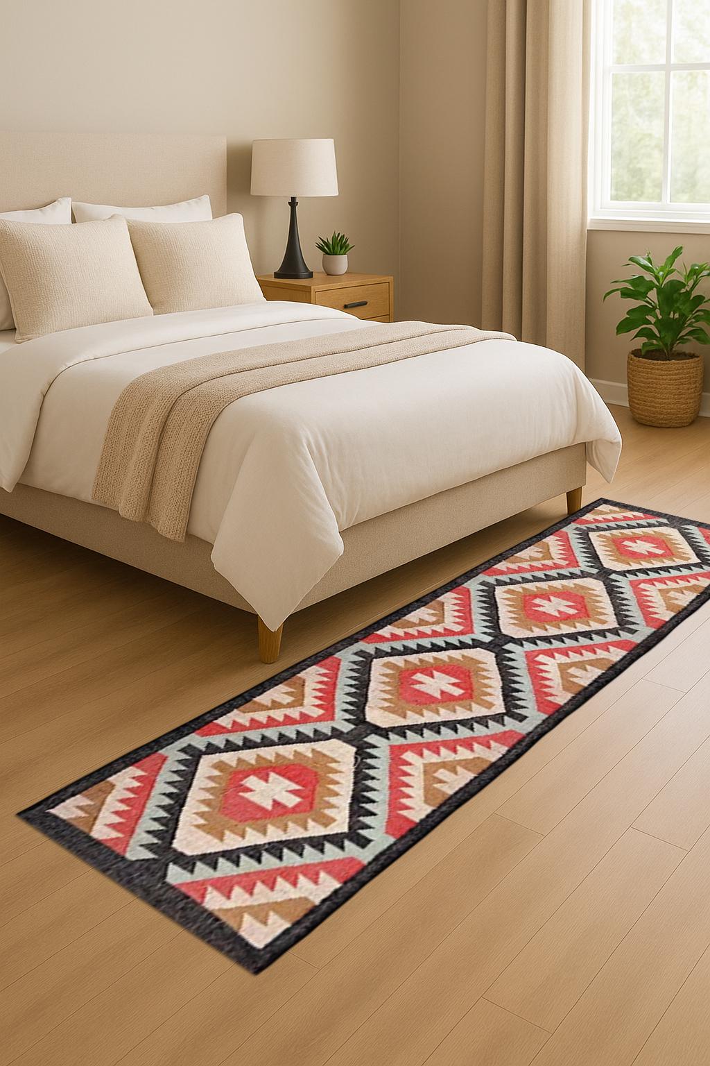 Artisan Handwoven Wool Jute Runner – Eco-Friendly Neutral Rug for Home - Handmade Wool & Jute Runner Rug