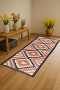 Handwoven Wool Jute Runner | Natural Hallway Rug | Boho Wool  Jute Runner | Farmhouse Long Rug Natural Fiber Runner | Wool Jute Carpet