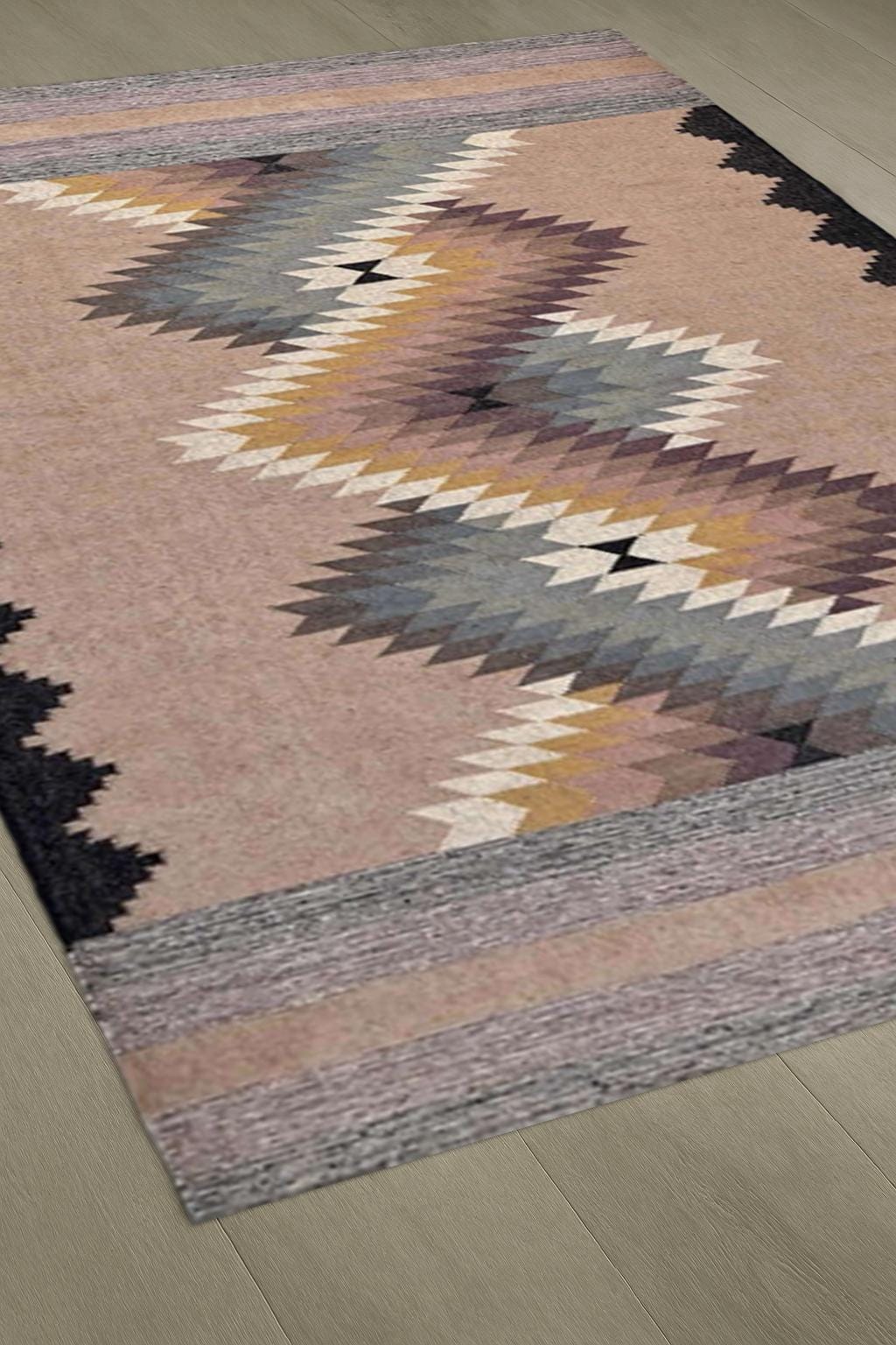 Wool Jute Rug, Navajo rug, tribal rug, southwestern rug, Handmade Wool Jute Rug, Vintage Kilim Dhurrie Rug, Custom Size Rug 8x10