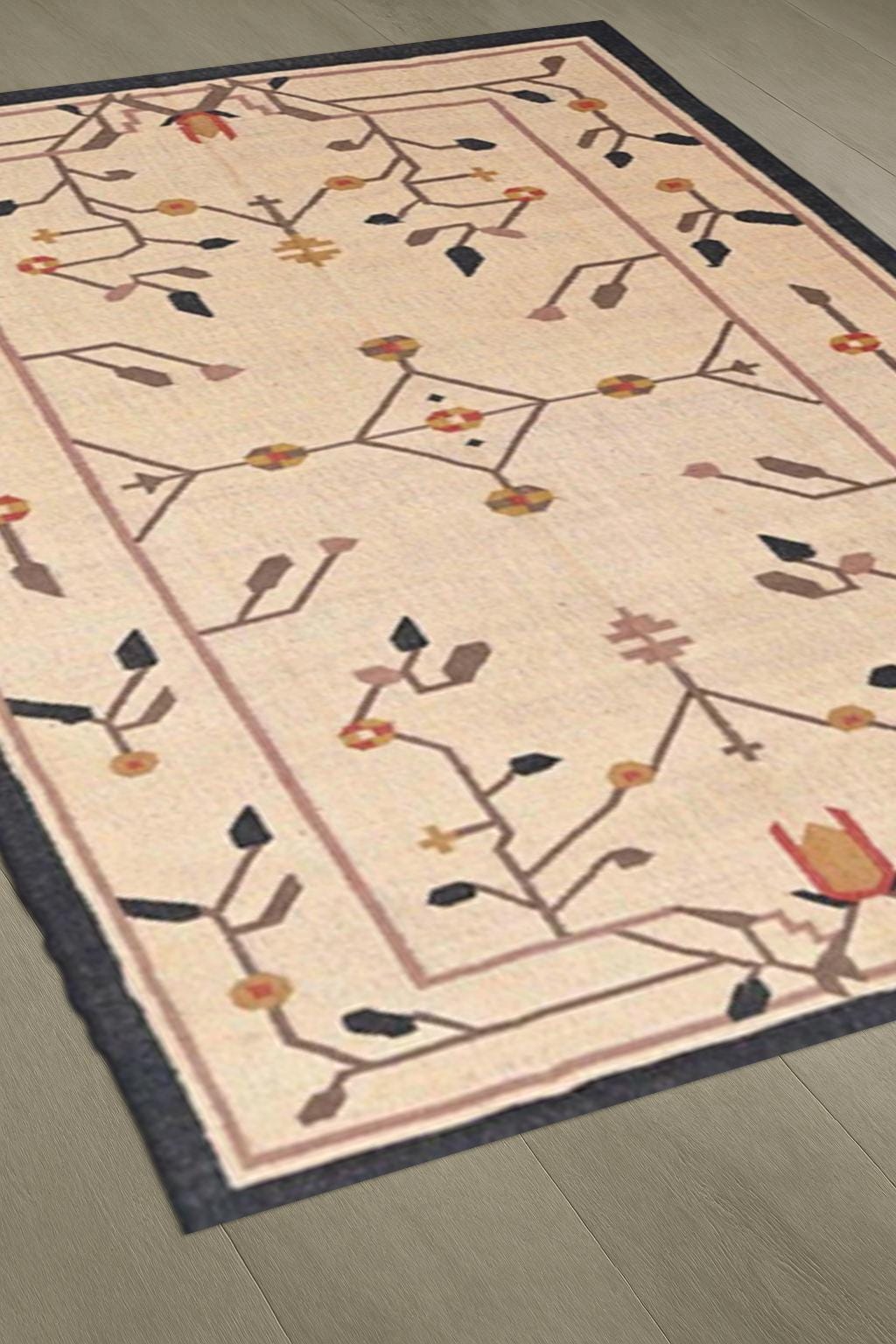 Handwoven, Wool and Jute Rug Handmade, Kilim Dhurrie Rug, Traditional Indian jute Area rug Navajo Kilim Rug Large Kilim Rug 8x10 Ft