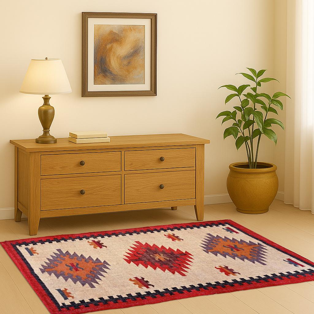 Handmade Wool Jute Kilim Rug, Flatweave Area Rug, Bohemian Home Decor, Natural Fiber Carpet,  Jute Rug, Vintage Jute Bohemian Colorful rug