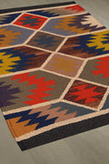Kilim Rug, Handwoven, Wool and Jute Rug Handmade, Kilim Dhurrie Rug, Navajo Kilim Rug, Custom Rug, Flatweave Rug, Bohemian Rug