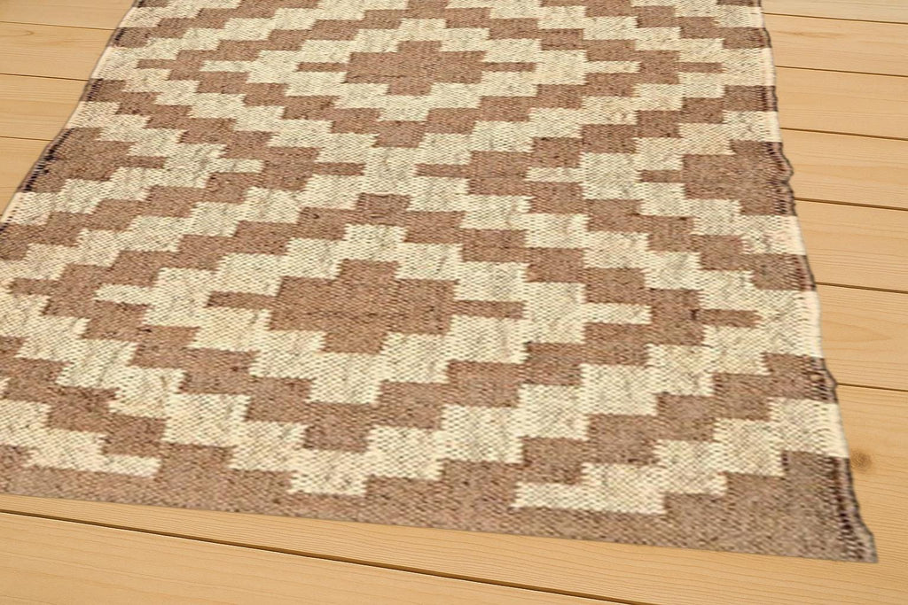 Natural Jute & wool Kilim Rug | Earthy Tones Area Rug | Artisanal Handwoven Floor Covering | Eco-Friendly Home Decor