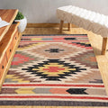 Wool and Jute Rug multi Color, Handmade Kilim Dhurrie Rug, Indian Dhurrie Rug, Navajo Kilim Rug, Custom Rug, Flatweave Rug, Bohemian Rug