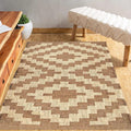 Natural Jute & wool Kilim Rug | Earthy Tones Area Rug | Artisanal Handwoven Floor Covering | Eco-Friendly Home Decor