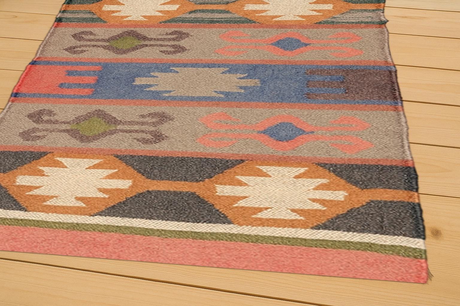 New Handmade rug, 5x8 6x9 , Wool Jute Rugs, Jute Carpet, Bohemian Killim, Doormat Indoor Outdoor,  Living Room Rugs, Navajo Decor