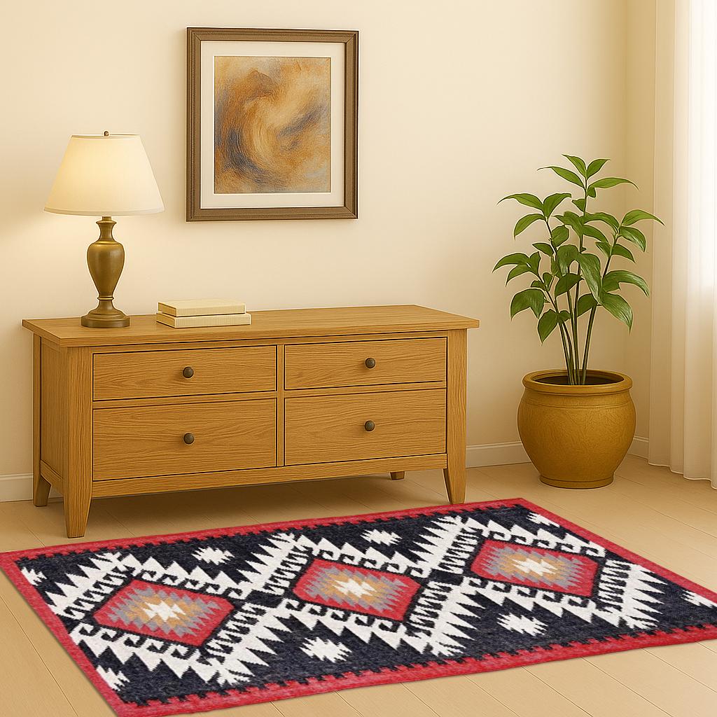 Handmade Jute Kilim Area Rug: Bohemian Oriental Style | Traditional Kilim Rug for Bedroom, Living Room, Dining Room, Kids Room