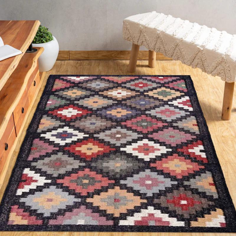 Handwoven Jute Kilim Rug | Natural Boho Area Rug | Farmhouse & Modern Rustic Decor | Eco-Friendly Flatweave Carpet | Custom Size Available