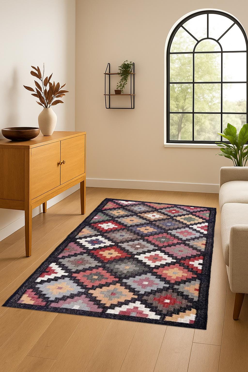 Handwoven Jute Kilim Rug | Natural Boho Area Rug | Farmhouse & Modern Rustic Decor | Eco-Friendly Flatweave Carpet | Custom Size Available
