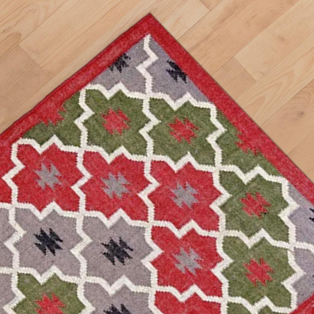 Artisan Handwoven Jute Kilim – Minimalist Organic Modern Rug