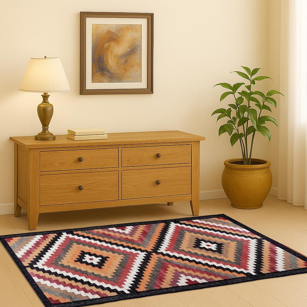 Handmade Jute Kilim Carpet – Natural Fiber Bohemian Rug
