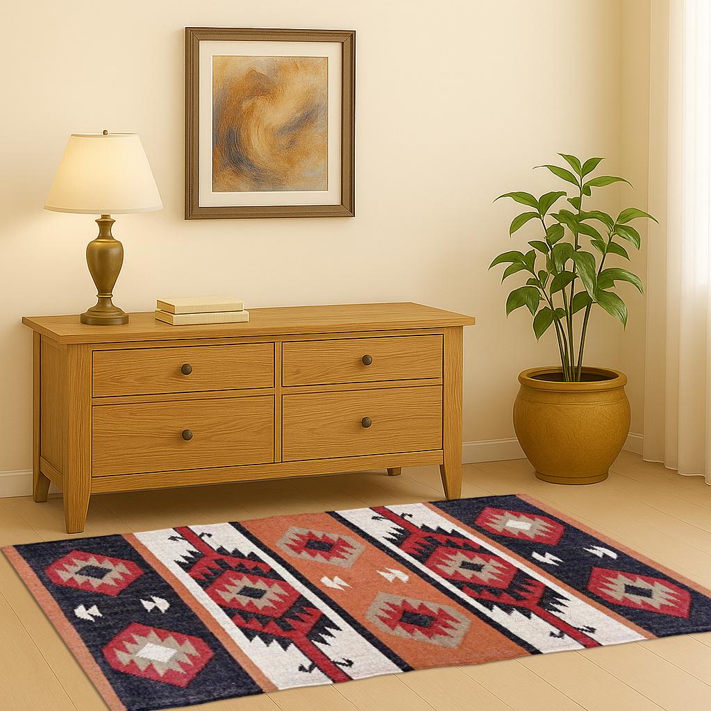 Handwoven Jute Kilim Rug – Natural Boho Flatweave Decor for Living Room | Rustic Farmhouse Home Decor |  Boho Decor Rug | Southwestern Rug