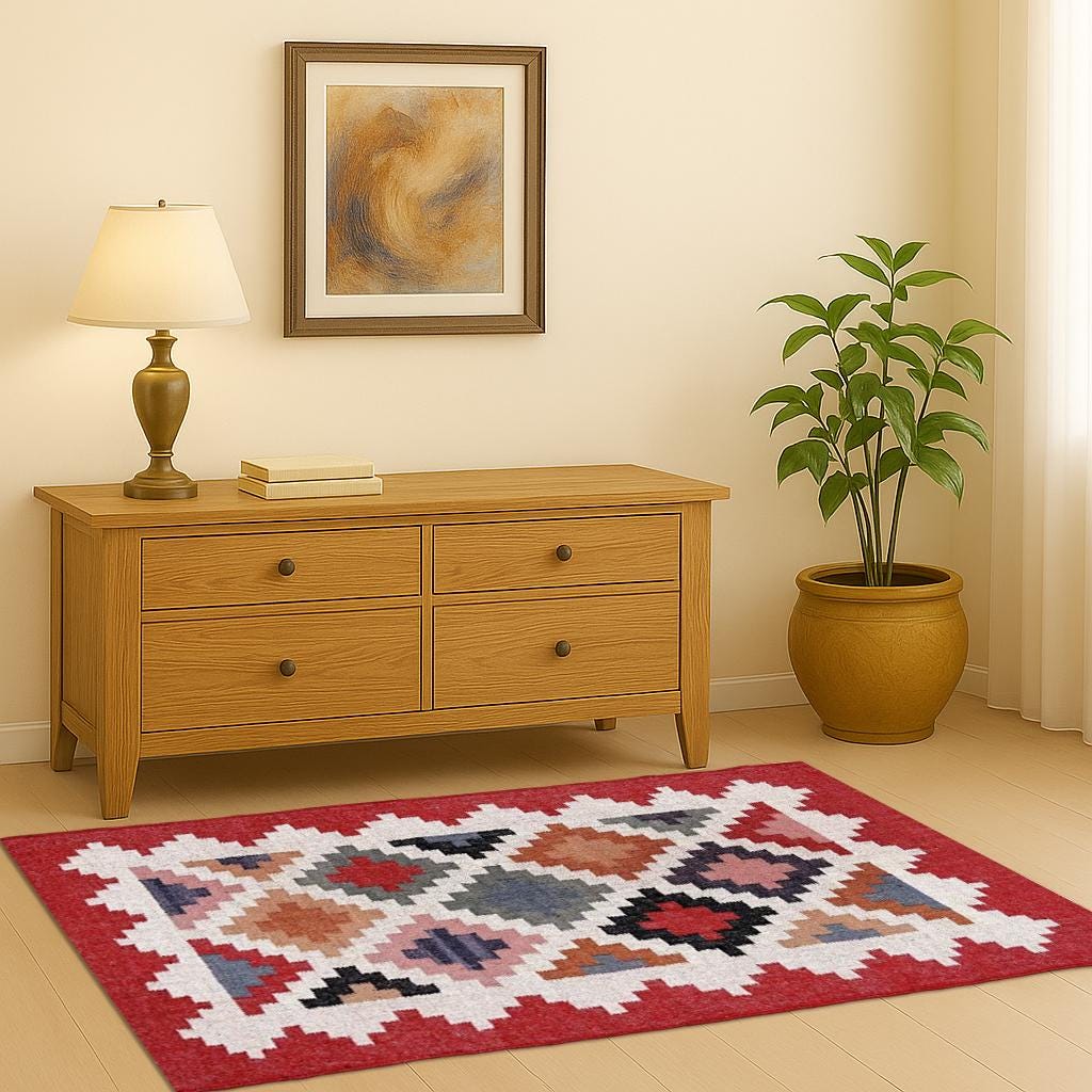 Flatweave Jute Kilim Rug – Natural Fiber Handmade Carpet for Modern Farmhouse Interiors | Runner for Hallway or Kitchen | Warm Tone Decor