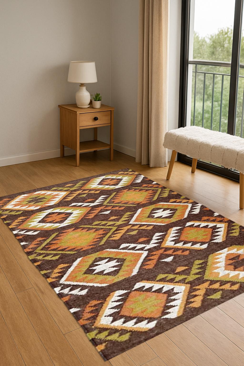 Sustainable Jute Kilim Rug | Bohemian Jute Kilim Rug | Large Muted Jute Rug| Eco-Friendly Rustic Decor | Christmas Decor | Traditional Rug