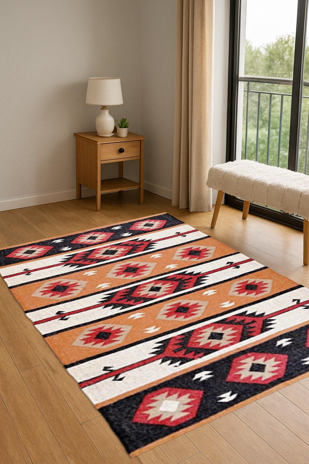 Organic Jute Kilim Area Rug – Minimalist Flatweave Carpet for Neutral Home Styling | Vintage Kilim Rug | Christmas Decor | Rustic Rug