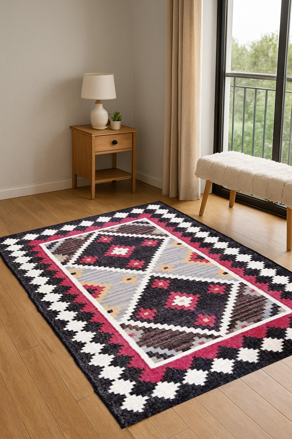 Premium Hemp & Jute Dhurrie Rug – Handloom Flatweave for Boho Interiors | Southwestern Rug | Jute Dhurrie Rug | Vintage Kilim Rug