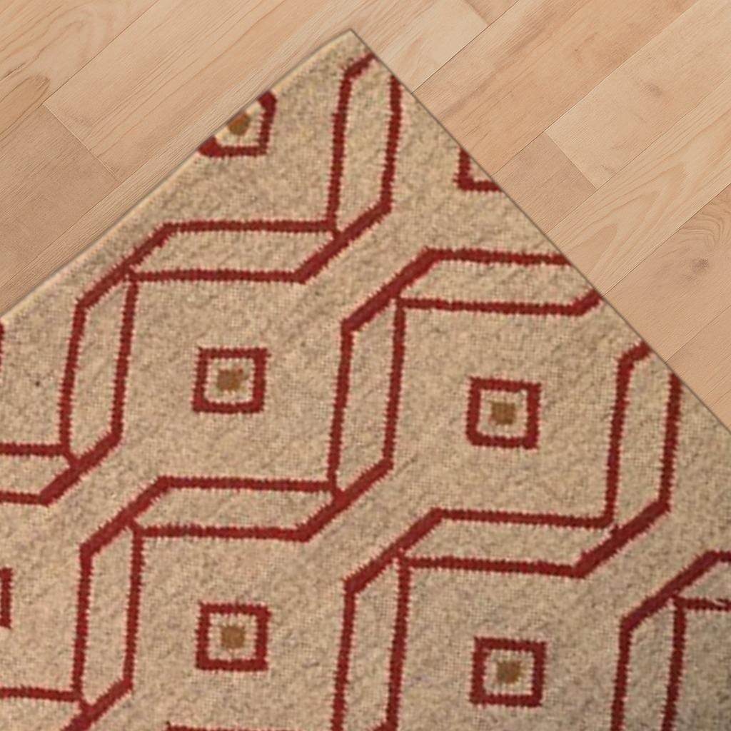 Handcrafted Jute Wool Kilim Rug | Reversible Flatweave Rug | Multicolor Bohemian Floor Rug | Festive Home Rug | Housewarming Rug