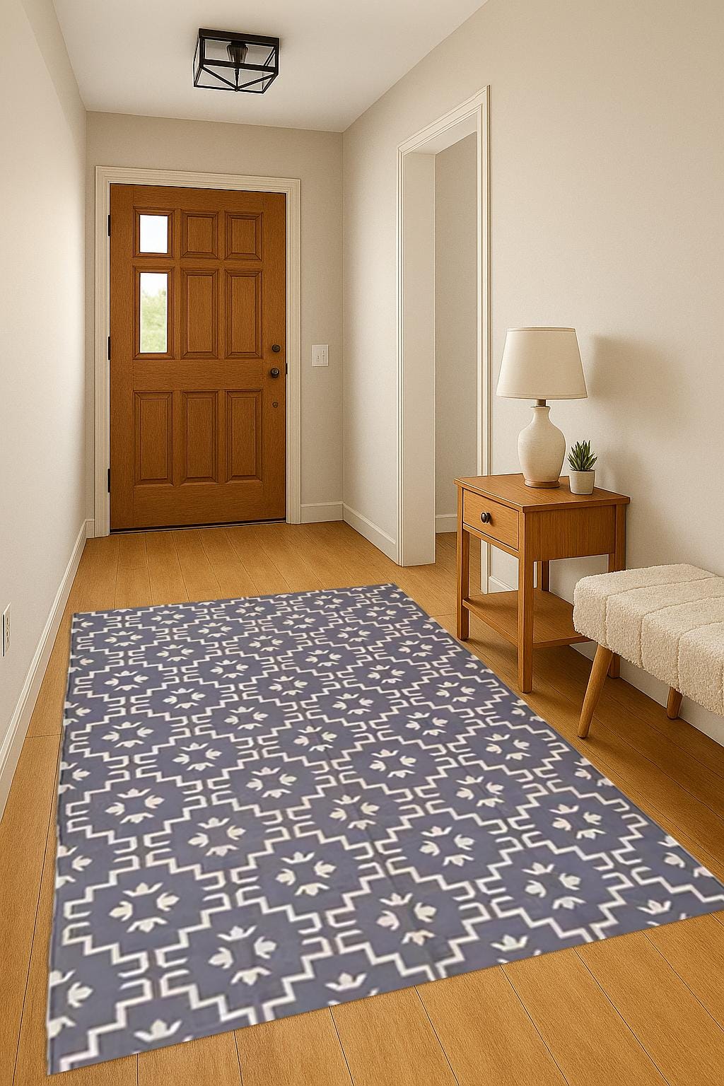 Jute Kilim Rug | Handmade Natural Fiber Rug | Boho Living Room Decor | Sustainable Woven Floor Mat | Eco Friendly Rug | Flatweave Rug