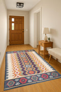 New Modern Geometric Patterned Hand Knotted Turkish Rug | Bedroom Rug | Kids Rug, Bohemian Rug | Washable Rug | Nursery Rug |  Custom Rug