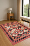 Natural Jute Kilim Rug – Handmade Flatweave Area Rug | Rustic Farmhouse Carpet | Eco Home Decor | Jute Kilim Rug | Sustainable Boho Decor