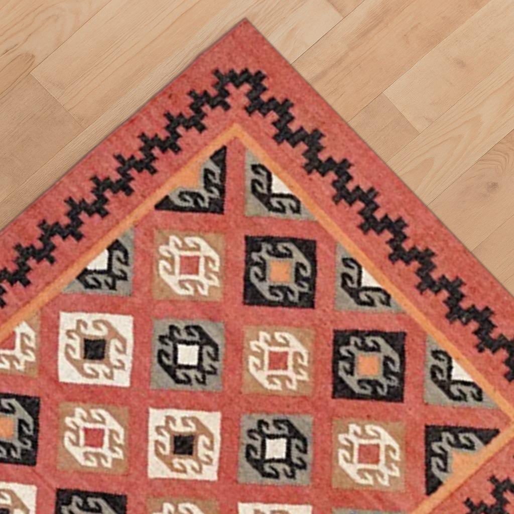 Natural Jute Kilim Rug – Handmade Flatweave Area Rug | Rustic Farmhouse Carpet | Eco Home Decor | Jute Kilim Rug | Sustainable Boho Decor