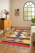 Rustic Jute Kilim Rug | Handwoven Eco Area Carpet | Bohemian Natural Home Décor | Handcrafted Natural Jute Kilim Rug | Bohemian Tribal Rug