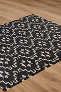 Handcrafted Wool Kilim Rug | Geometric Shape Custom Durrie Rug |  Handmade Flatweave Rug for Living Room | Home Decor Carpet | Kilim Rug