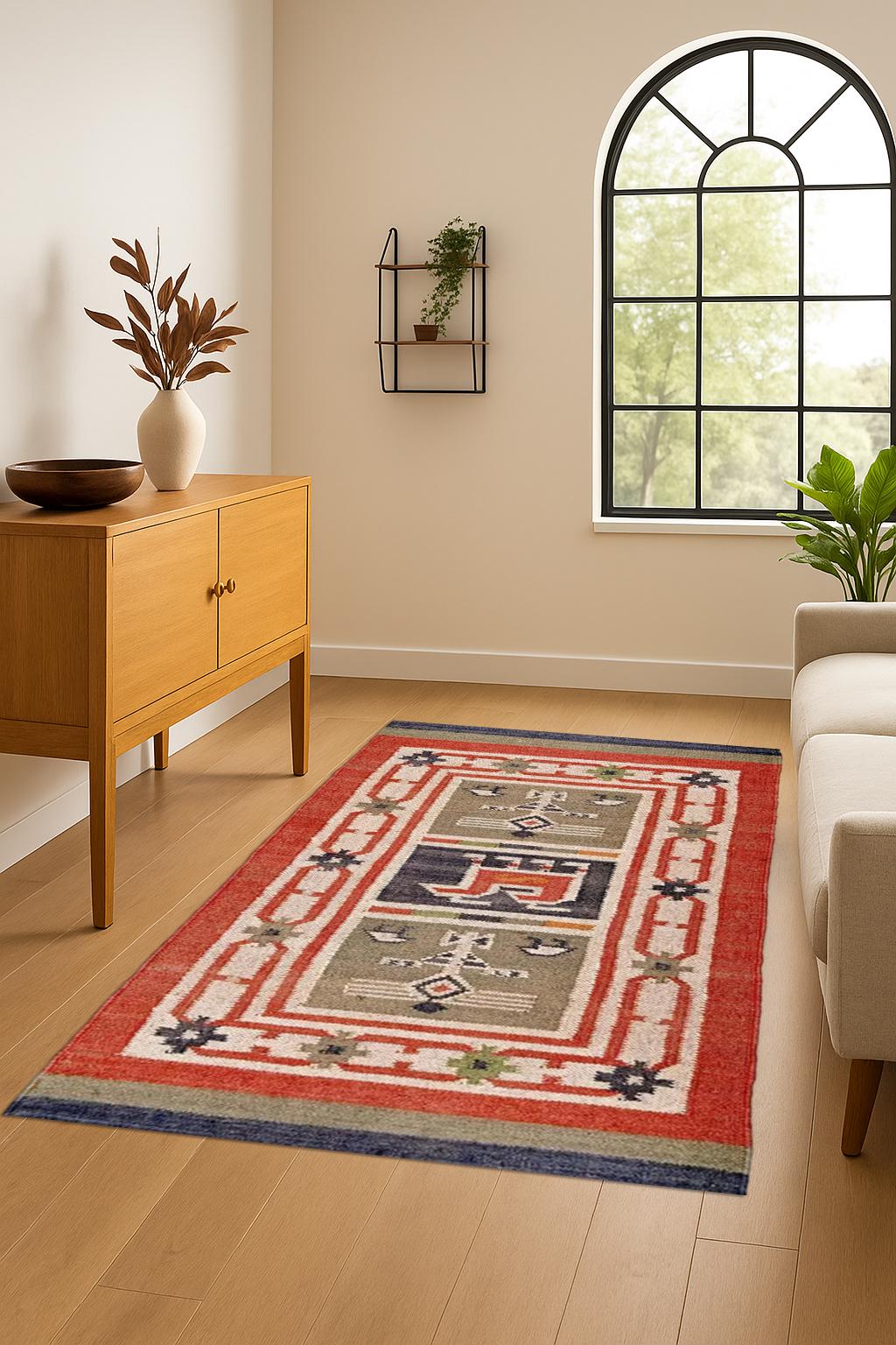Wool Jute Kilim Rug | Handwoven Wool Jute Rug |  Flatweave Rug | Bohemian Rug |  Indian Dhurrie Rug | Navajo Kilim Rug |  Customize Rug