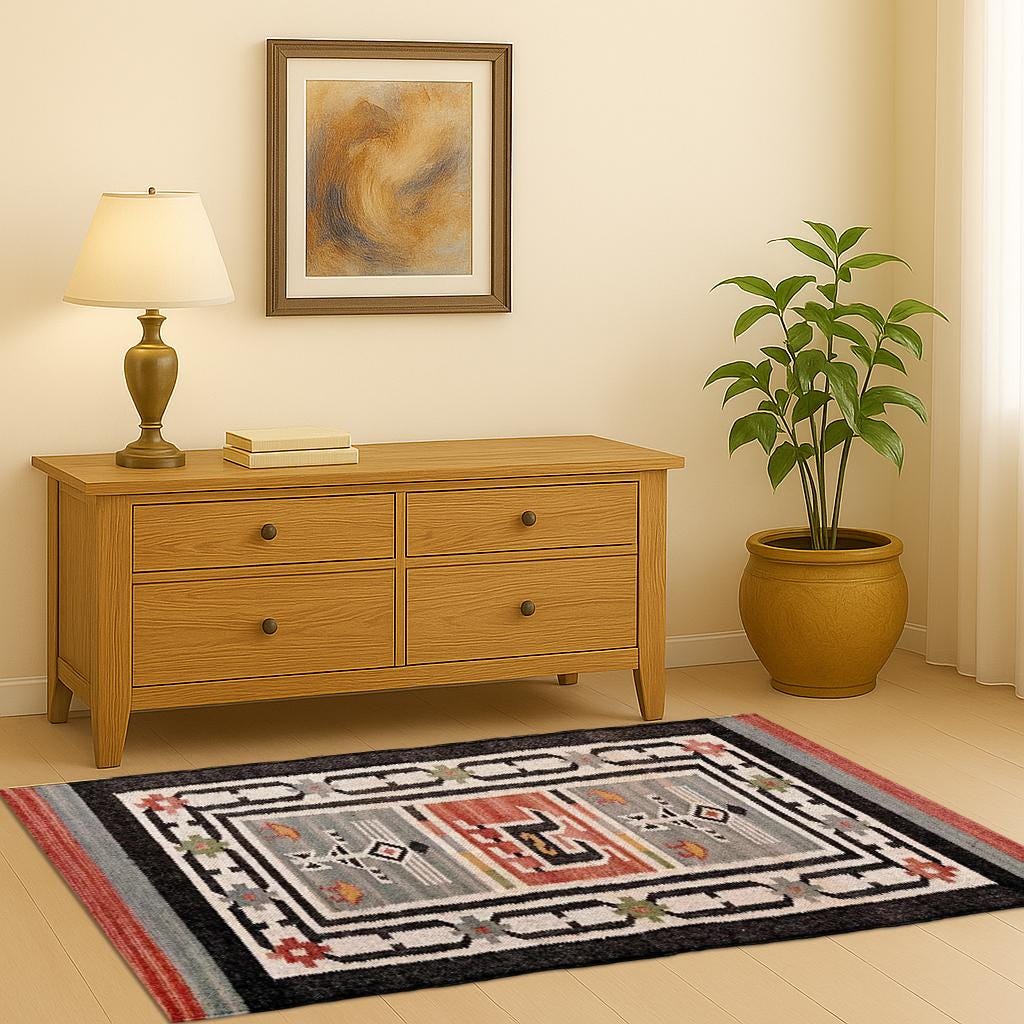 Artisan Handwoven Jute Kilim Rug | Boho Rustic Flatweave Carpet | Natural Fiber Rug |  Indian Dhurrie Rug,Navajo Kilim Rug | Customize Rug