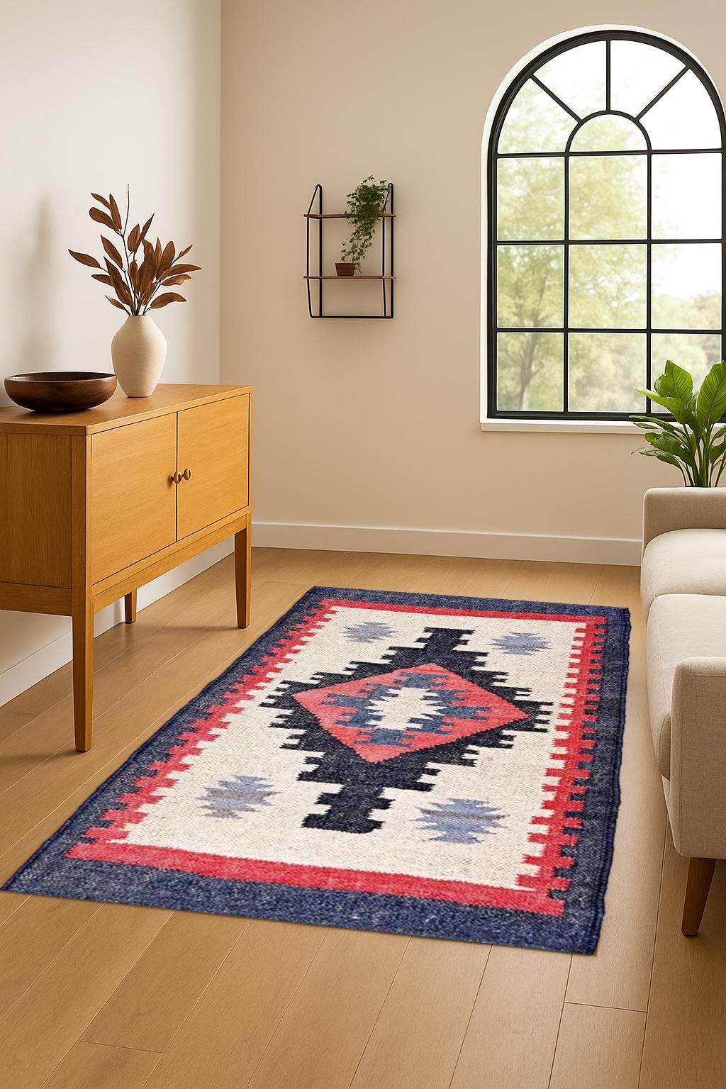 Indian jute Area rug Vintage Kilim Rug | Handwoven Jute Kilim Rugs- Kilim Rug |  Kilim Wool Jute Rugs-Living Room Jute Rugs Large Area Rug