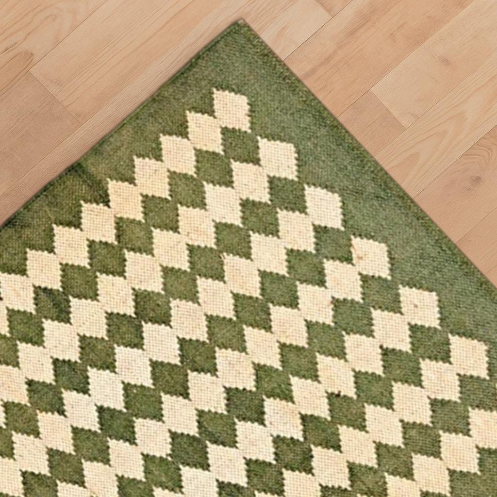 Elegant Jute Kilim Rug | Natural Flatweave Carpet | Eco Friendly Hallway Kilim Rug | Minimalist Farmhouse Home Decor Area Rug