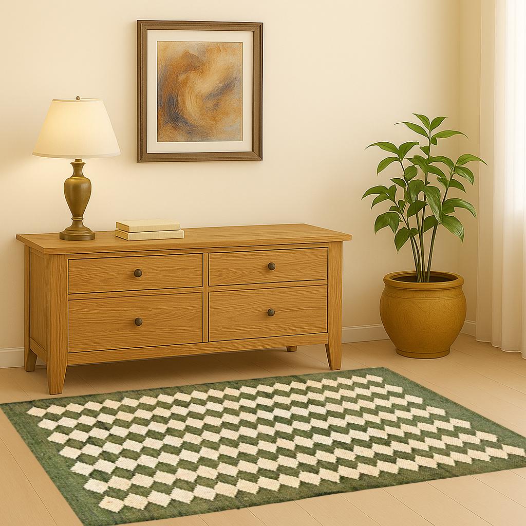 Elegant Jute Kilim Rug | Natural Flatweave Carpet | Eco Friendly Hallway Kilim Rug | Minimalist Farmhouse Home Decor Area Rug