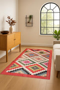 Handcrafted Kilim Rug |  Handwoven Wool and Jute Rug Handmade | Kilim Dhurrie Rug | Traditional Indian jute Area rug Custam Size Rugs