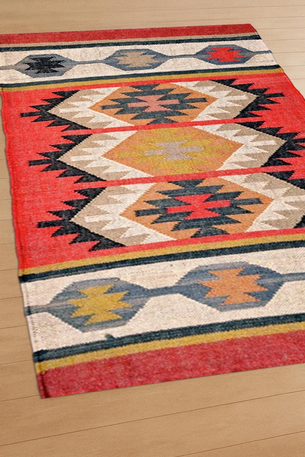 Handwoven Jute Rug  | Handwoven Flatweave Dhurrie | Handmade Traditional Indian Geometric Area Rugs for Jute Kilim Rug | Living Room Rugs