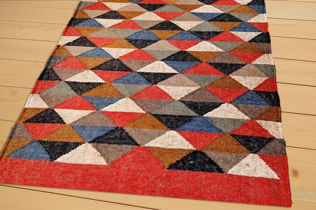 Indian Kilim Rug | HandwovenWool Jute kilim Rug | Bohemain indian Jute Rug | Southwestern Nordic Kilim Rug | Rustic Jute Rug For Living Room