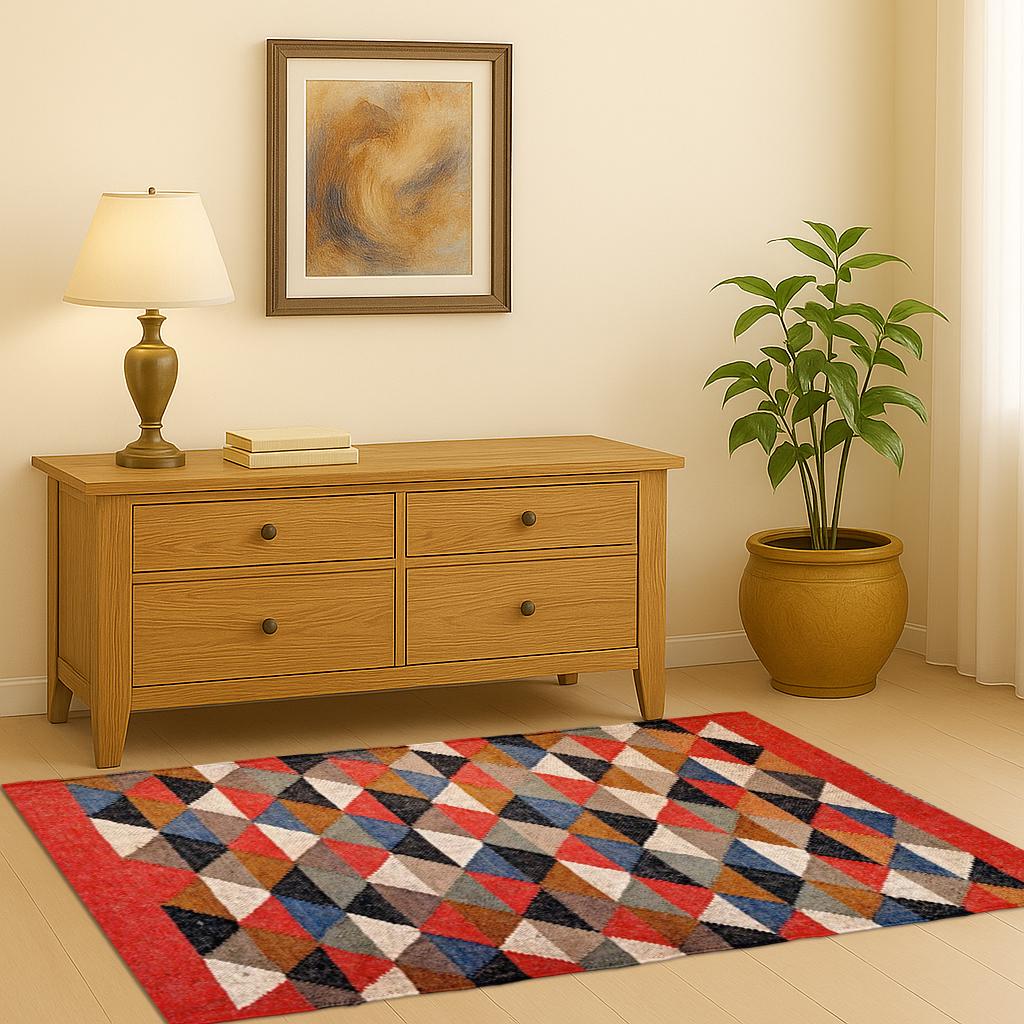 Indian Kilim Rug | HandwovenWool Jute kilim Rug | Bohemain indian Jute Rug | Southwestern Nordic Kilim Rug | Rustic Jute Rug For Living Room