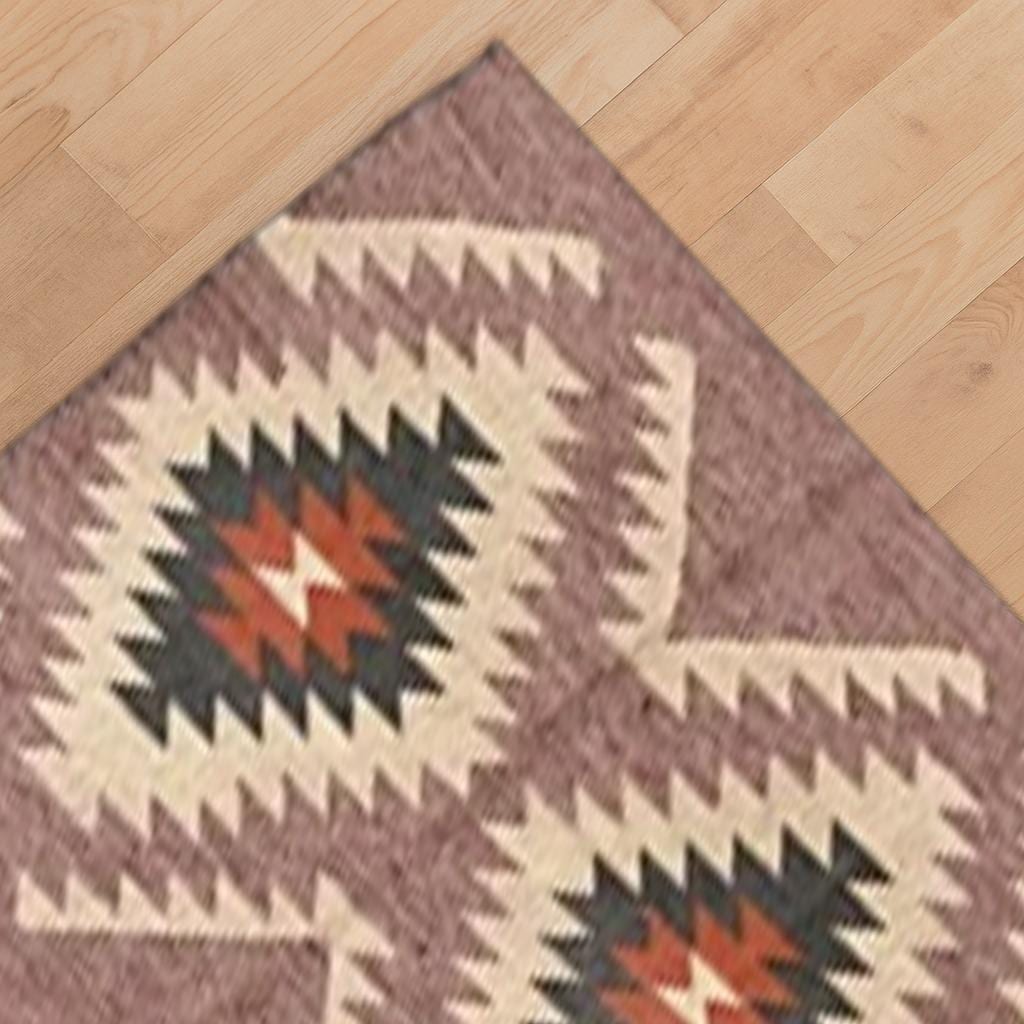 Handwoven Natural Jute Kilim Rug |  Boho Tribal Flatweave Area Rug for Living Room | Bedroom or Dining Room | Eco-Friendly Jute Kilim Rug