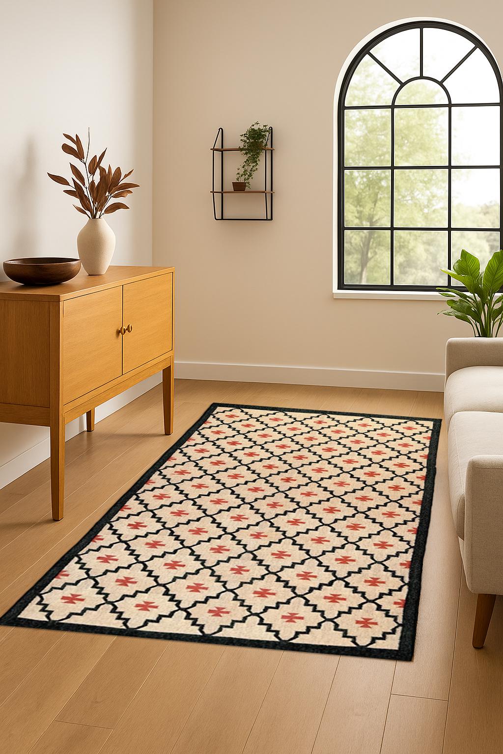 Handwoven Jute Kilim Rug | Boho Area Rug for Living Room & Bedroom | Flatweave Jute Kilim Rug | Bohemian Jute Kilim Rug | Multicolor Kilim