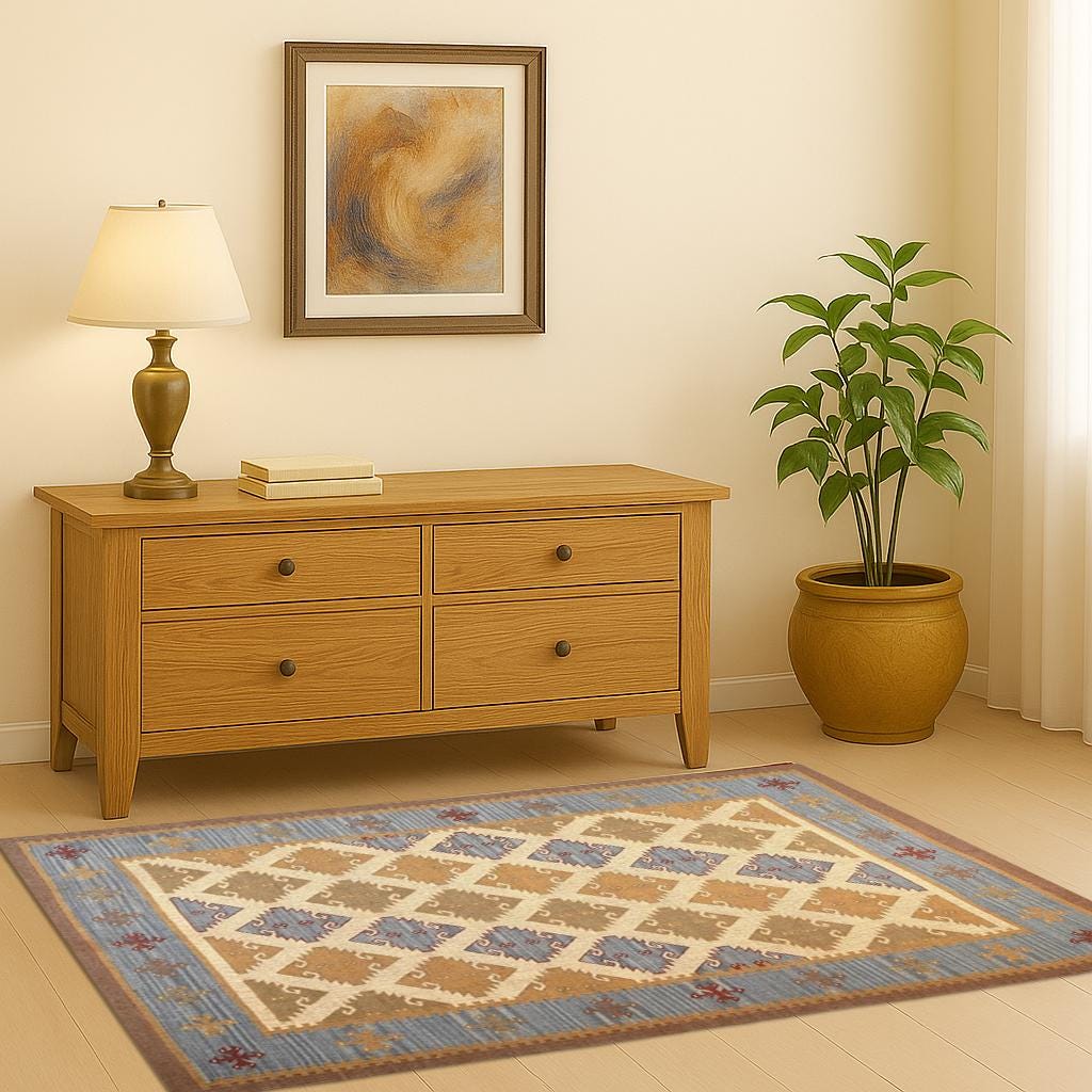 Handwoven Natural Jute Kilim Rug |  Timeless Boho Flatweave Carpet | Minimalist Floor Mat | Textured Jute Kilim Rug | Home Decor Killim Rug