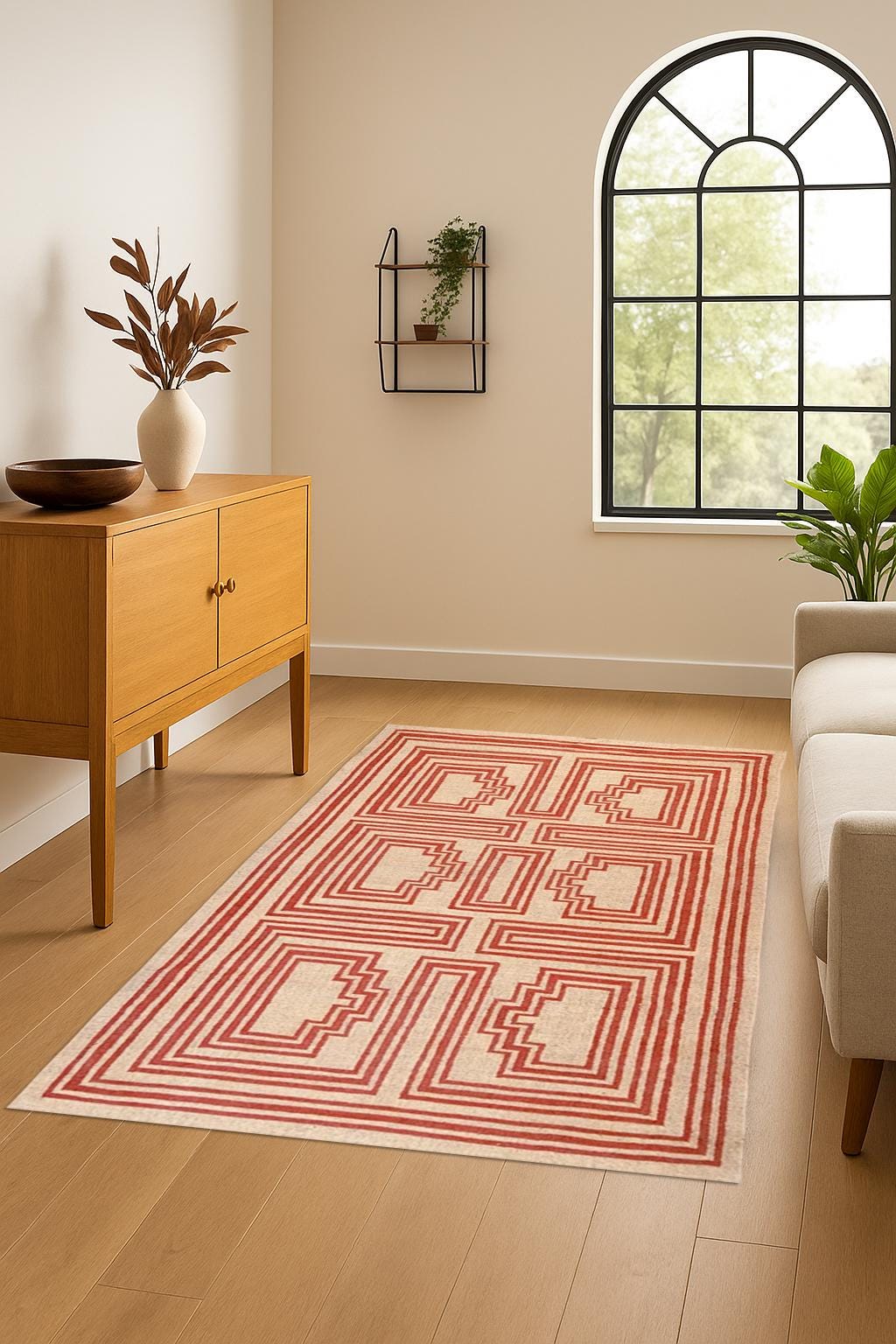 Handmade Jute Kilim Carpet | Sustainable Boho Home Decor | Rustic Farmhouse Jute Kilim Rug |  Handwoven Natural Jute Floor Covering